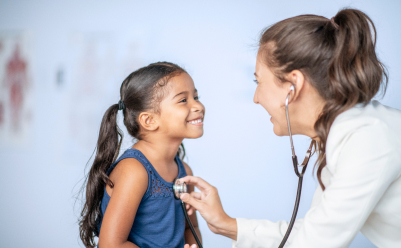 child with doctor