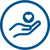 heart in hand icon